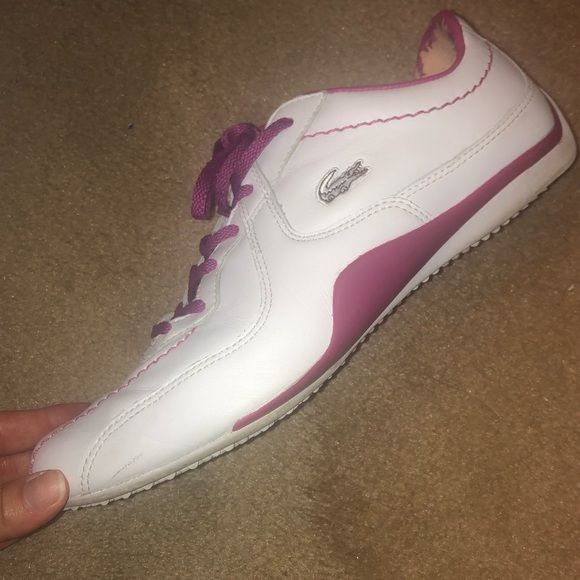 White & pink Lacoste sneakers - Picture 9 of 10